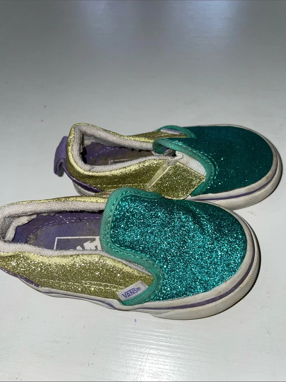 Vans Glitter baby girl shoes size 4